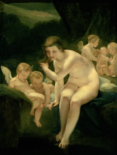 Venus badet oder Unschuld von Pierre Paul Prudhon